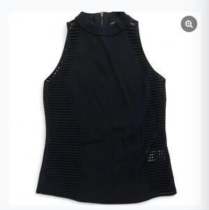 Sachin + Babi Black Sleeveless Mesh Tank